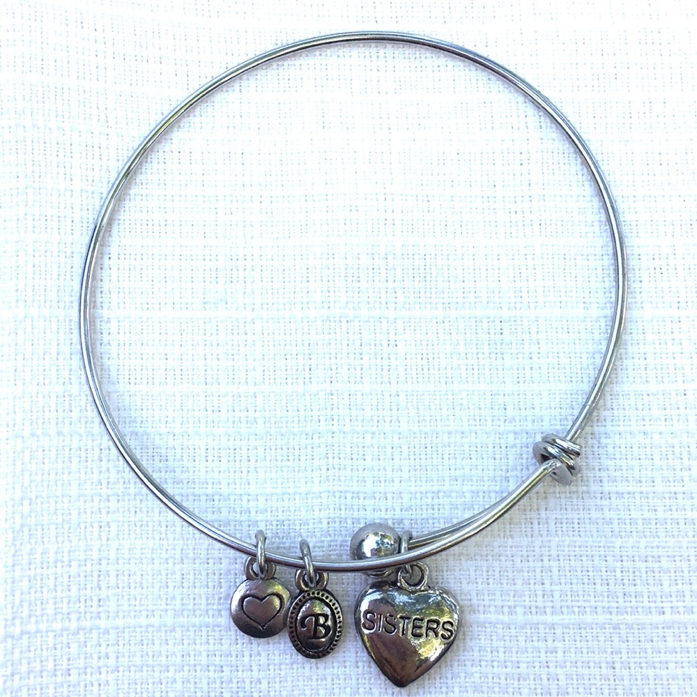 Brighton Sisters Silver Tone Bangle Bracelet
